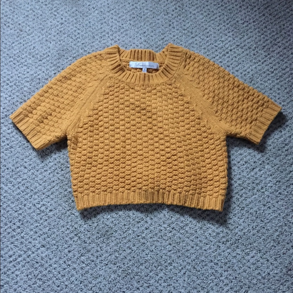 Lovers + Friends Crop short sleeve sweater